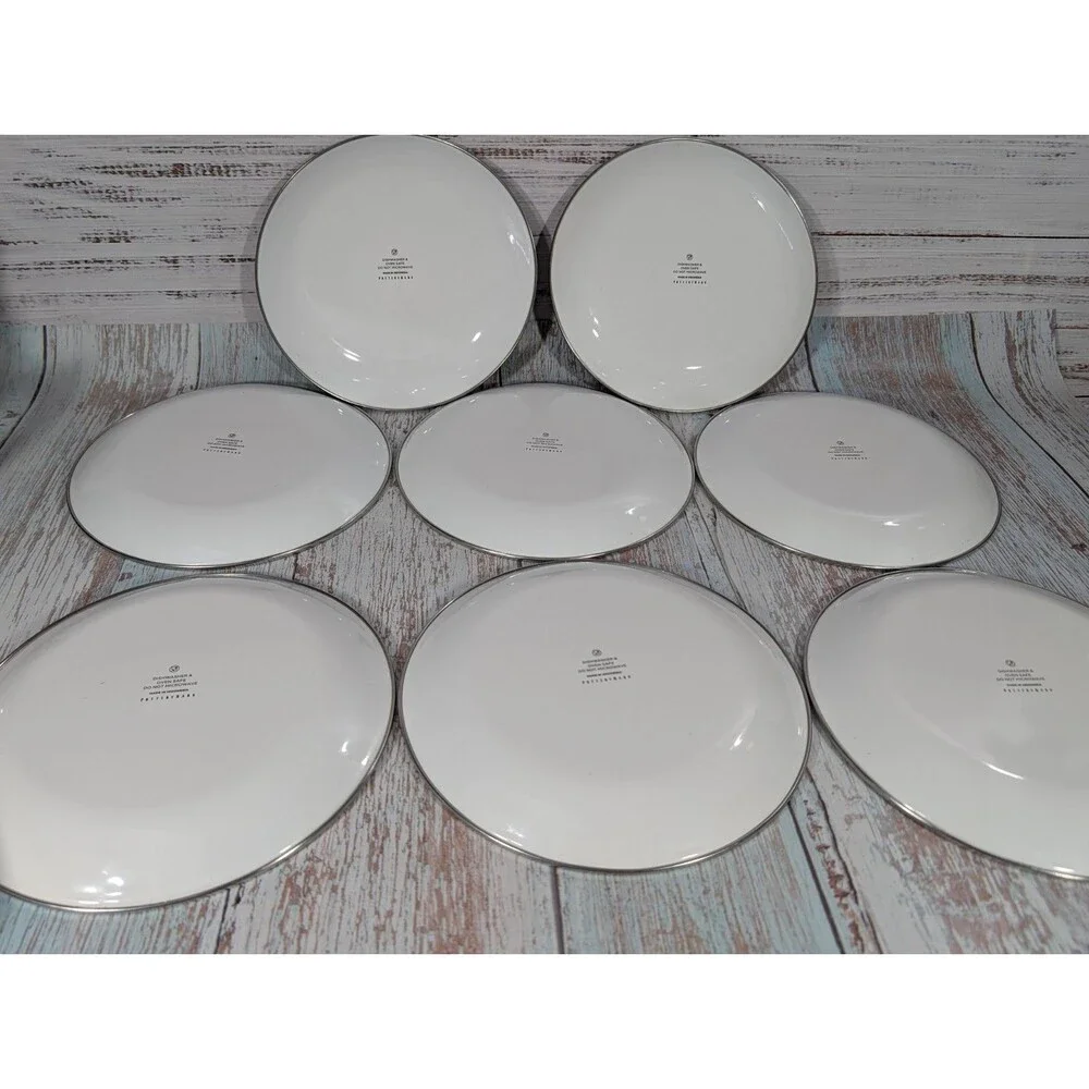 Pottery Barn Patriotic American Flag & Star Dinner Plates in Red, Blue, White